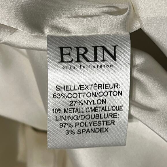 Vintage Erin Fetherston Coquette Retro Metallic Bow Dress 10 Bridal Shower - Picture 10 of 11